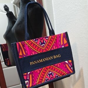Panamanian Bag Pink and Blue Tote